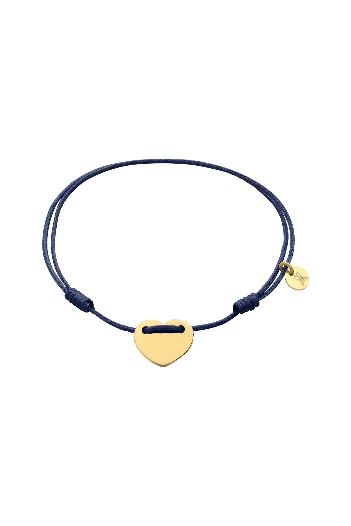 LOVEFUL - NAVY - Personalized Heart Cord Bracelet