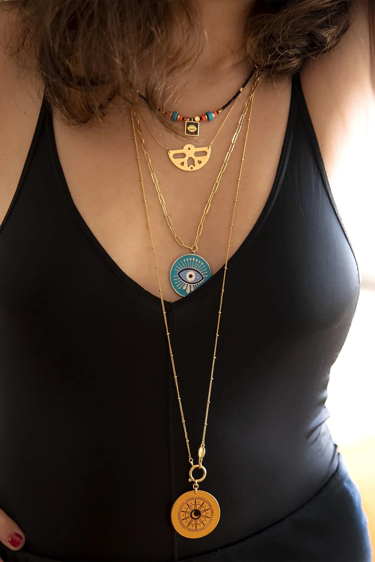 TRIBAL MOON – Geometric Totem Necklace