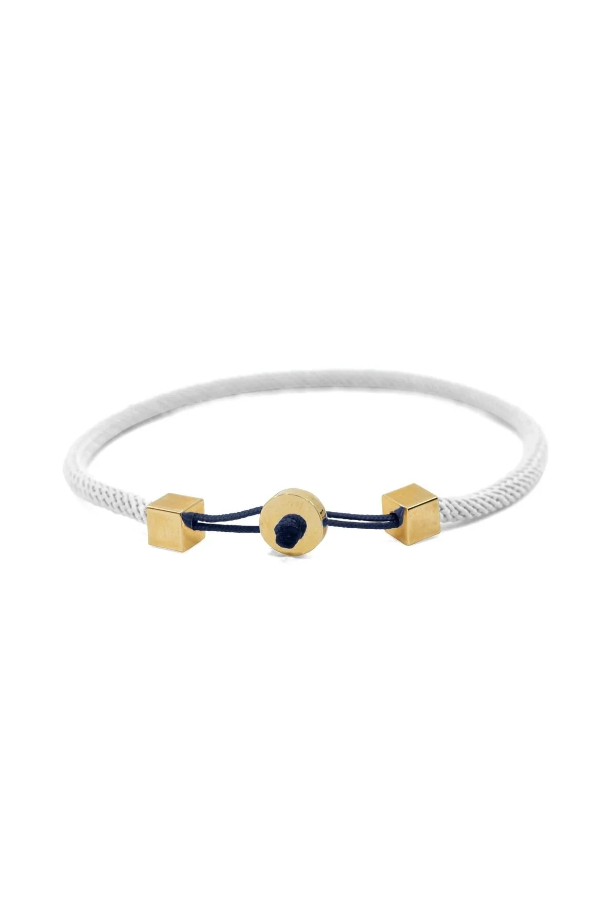 GOLDEN BUTTON - White - Men's Bracelet