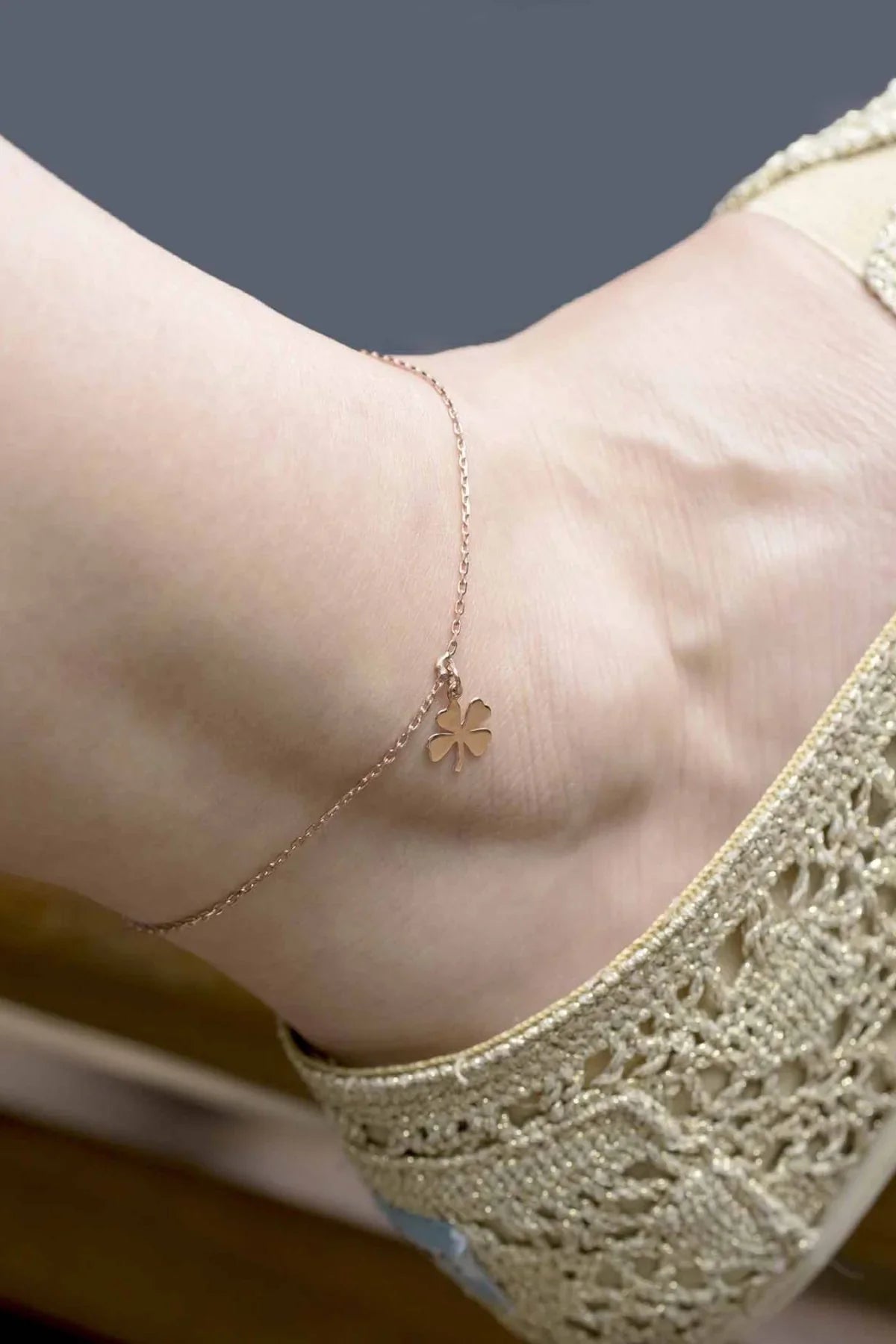 LUCKY - Four-Leaf Clover Anklet