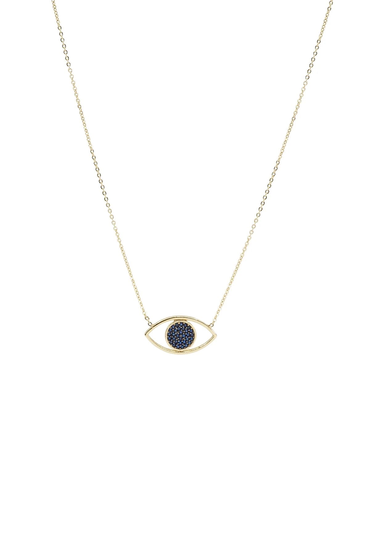 SAPPHIRE EYE – Sapphire CZ Eye Necklace