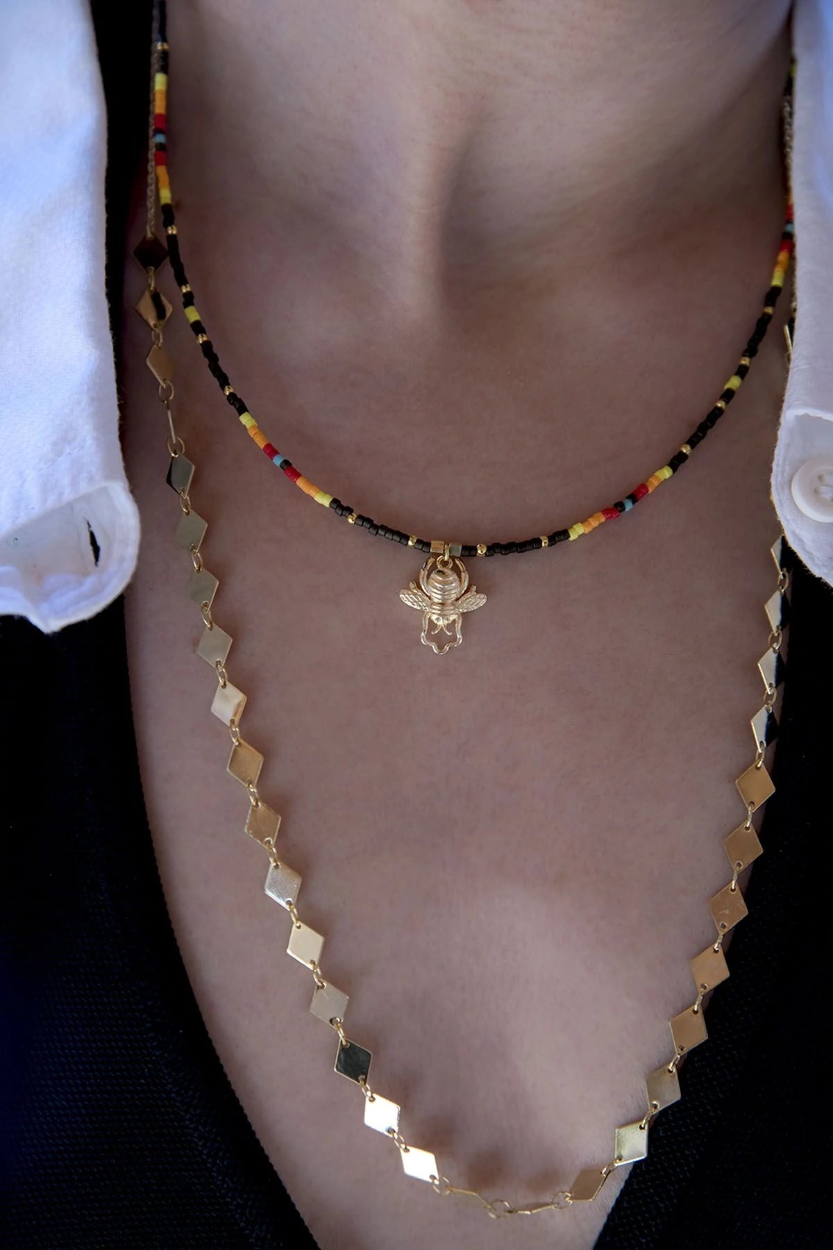 MONICA – Diamond-Link Long Chain Necklace