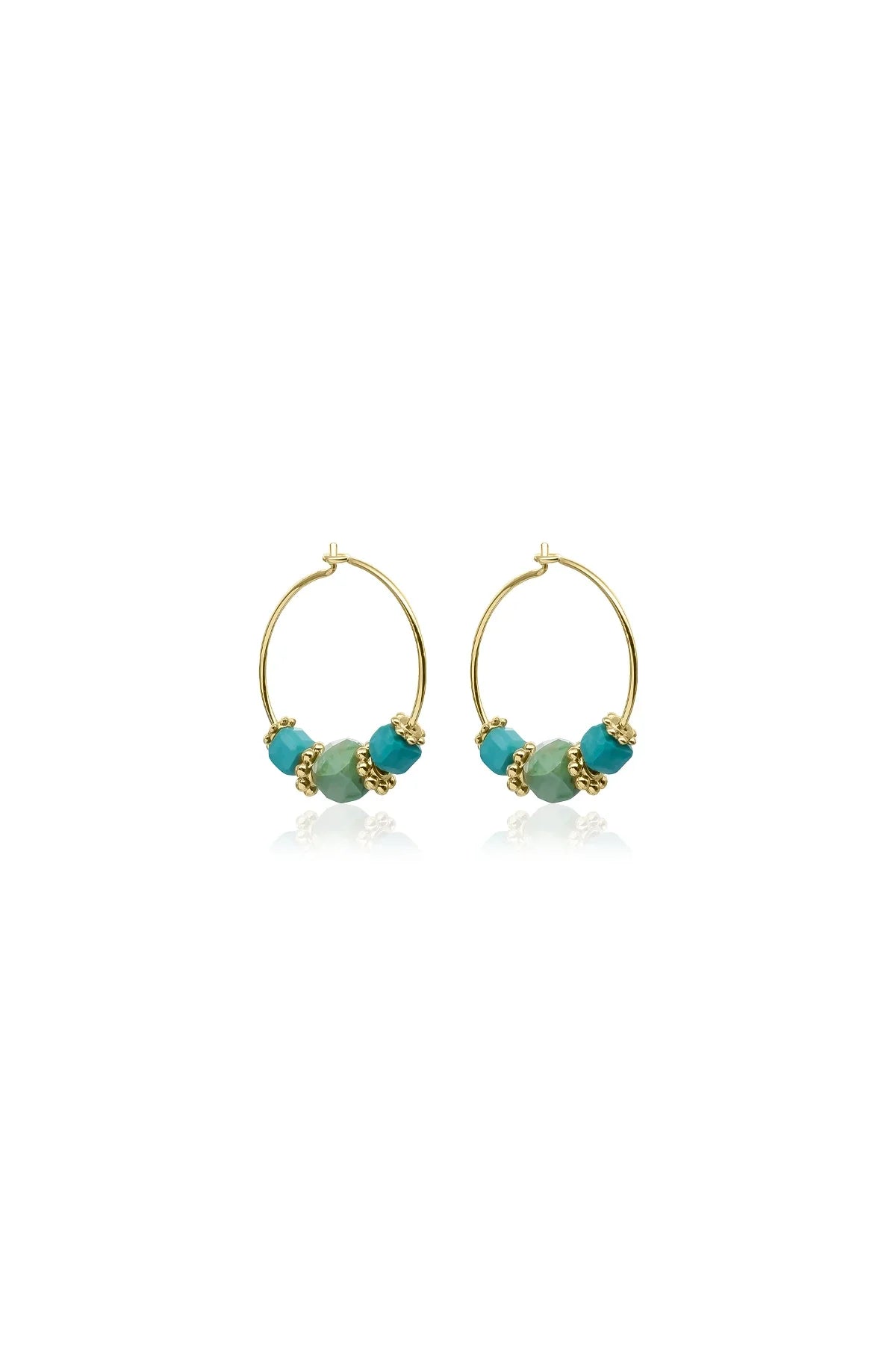 KAIA – Turquoise-Toned Gemstone Hoops