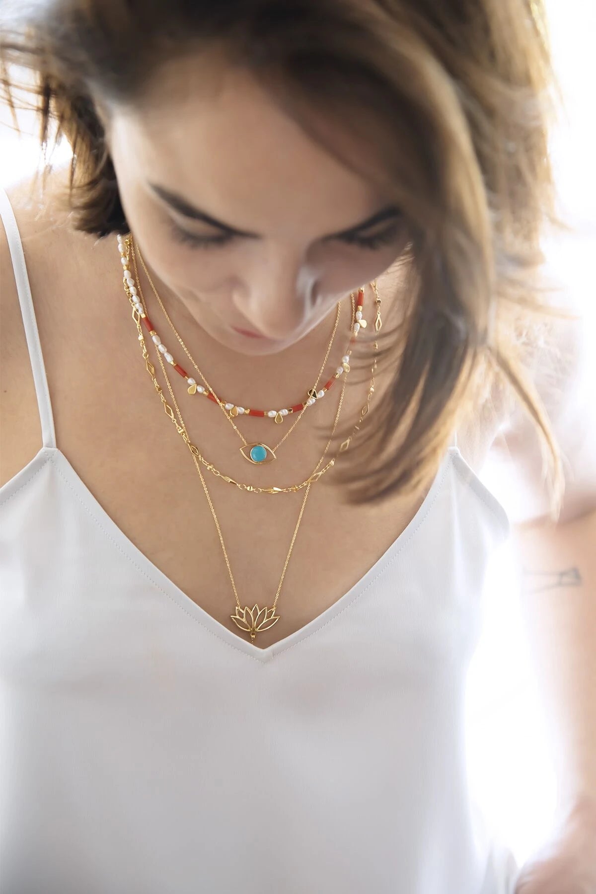 FACE OFF - SAPPHIRE - Reversible Eye Necklace