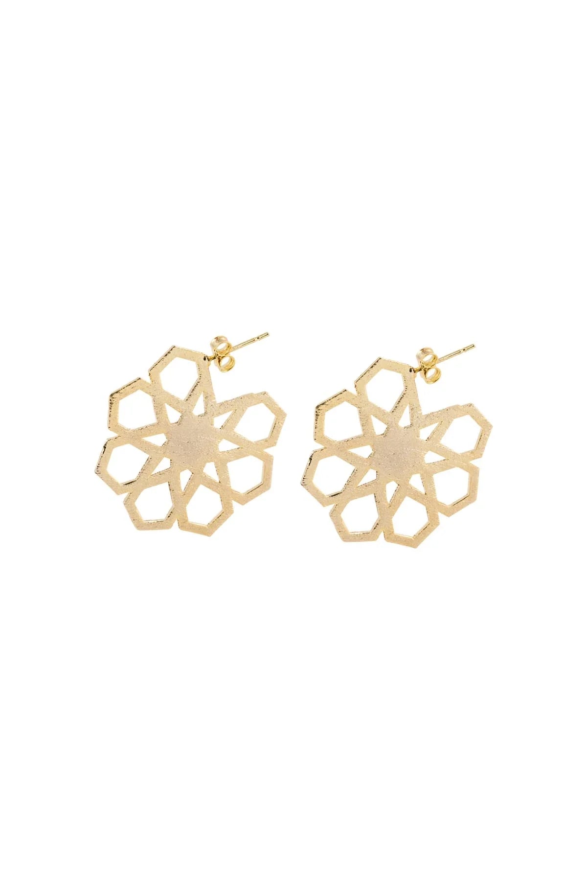 GEOMETRIC STAR – Flat Hoop Earrings