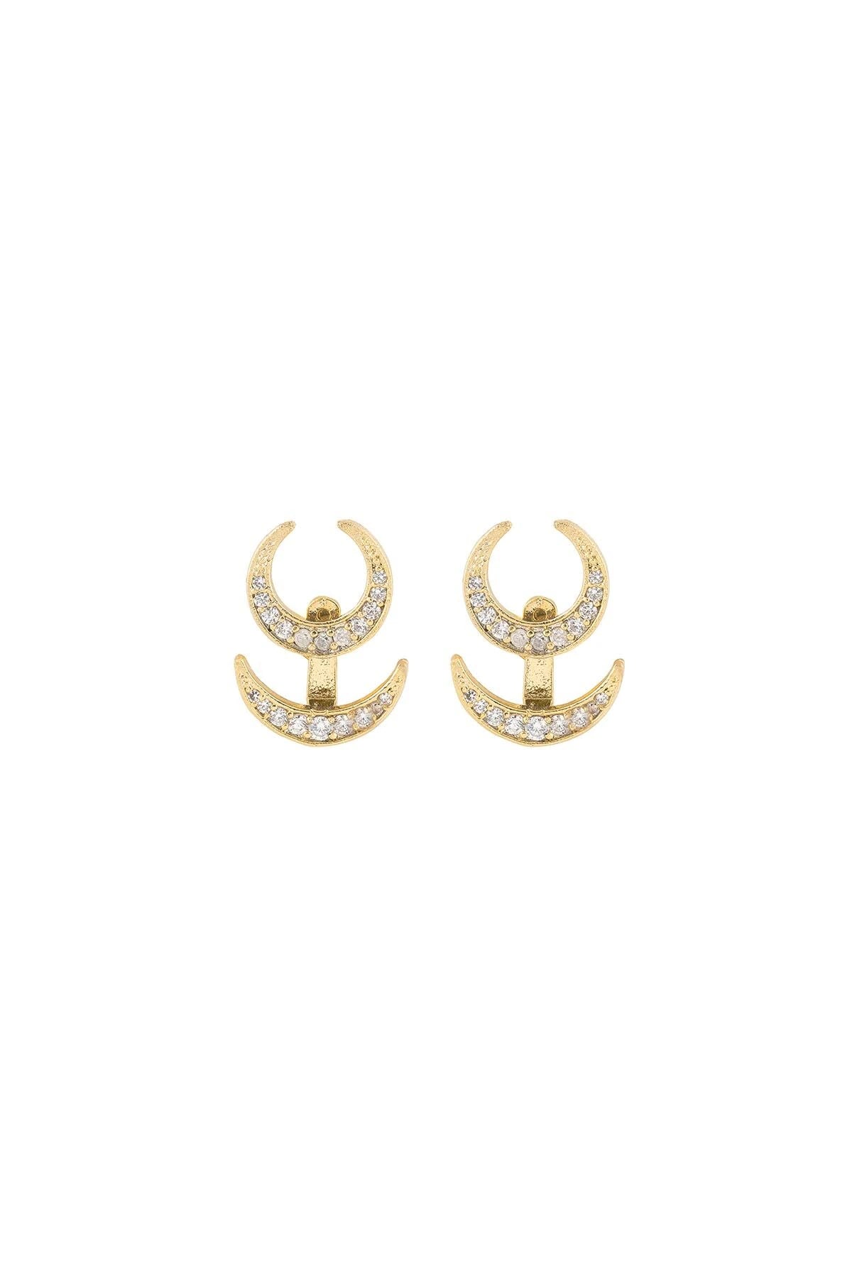 MOONS – Back-to-Front Crescent Earrings