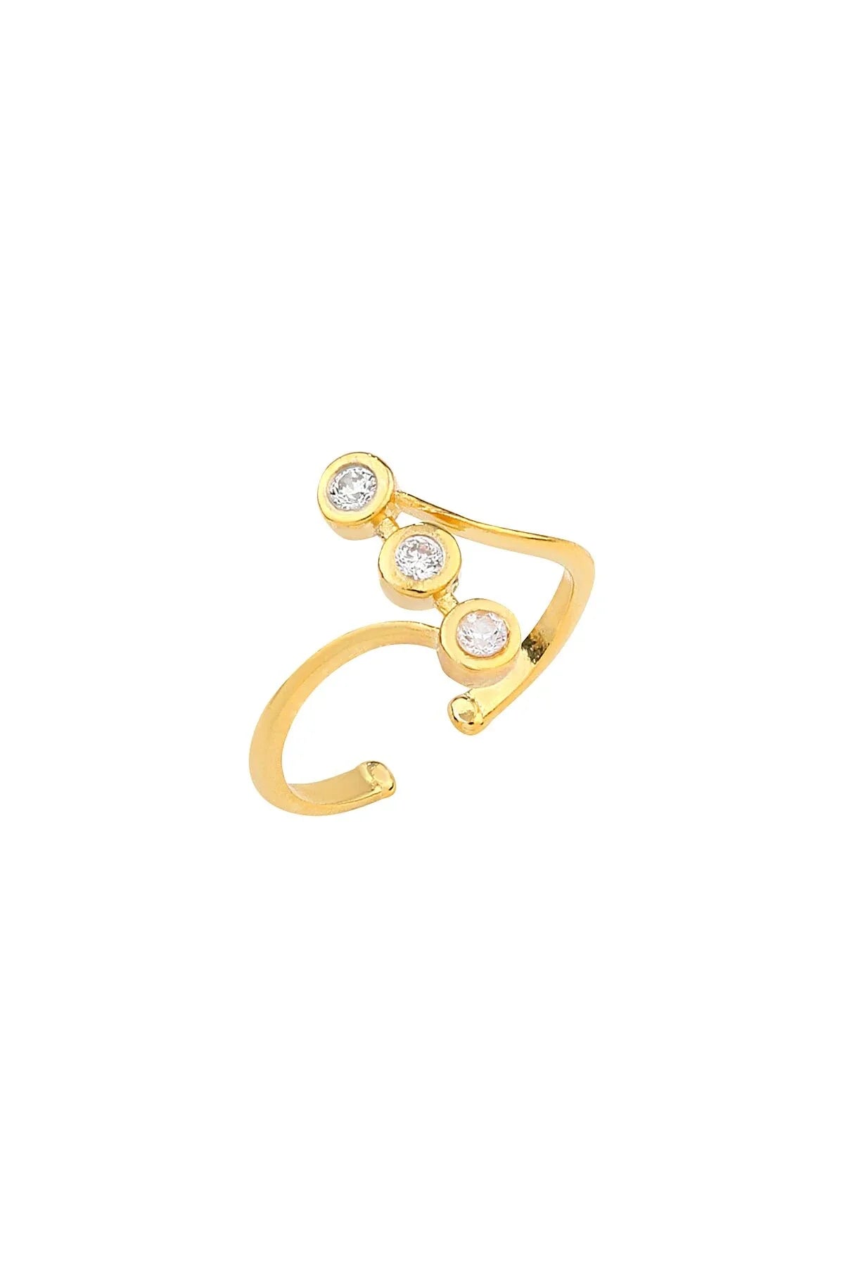 SWIRL – Three CZ Ring
