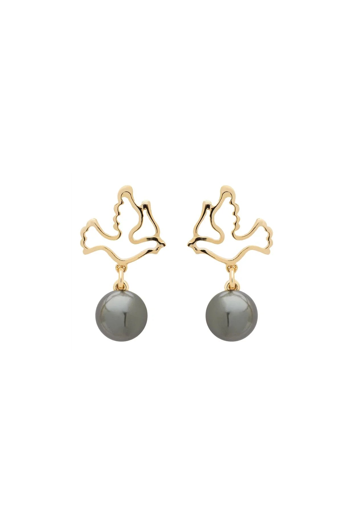 DOVE - Grey Pearl Earrings