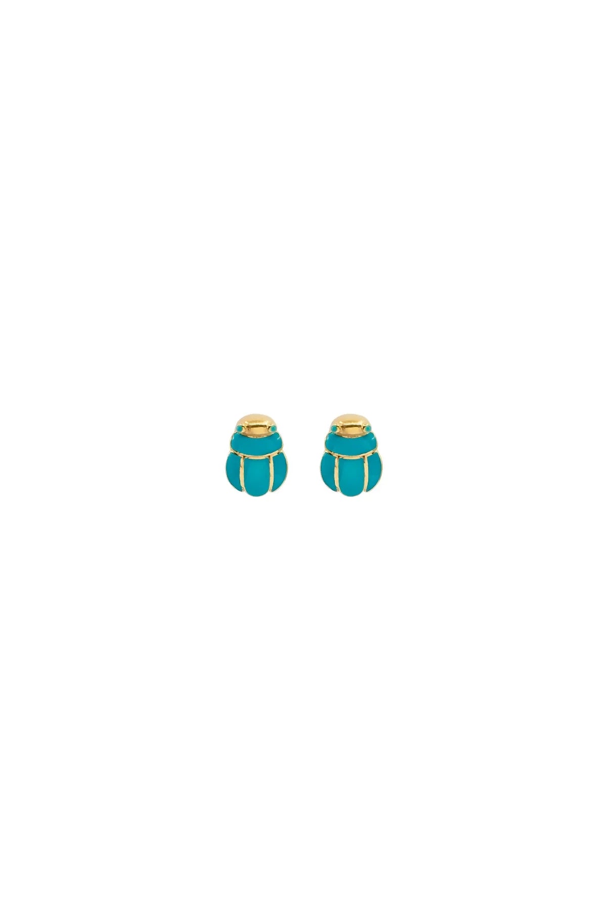 SCARABEE - AZURE - Scarab Stud Earrings
