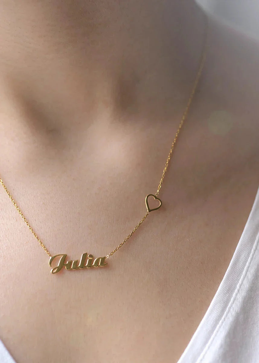 HEART – Personalized Name Necklace with Heart