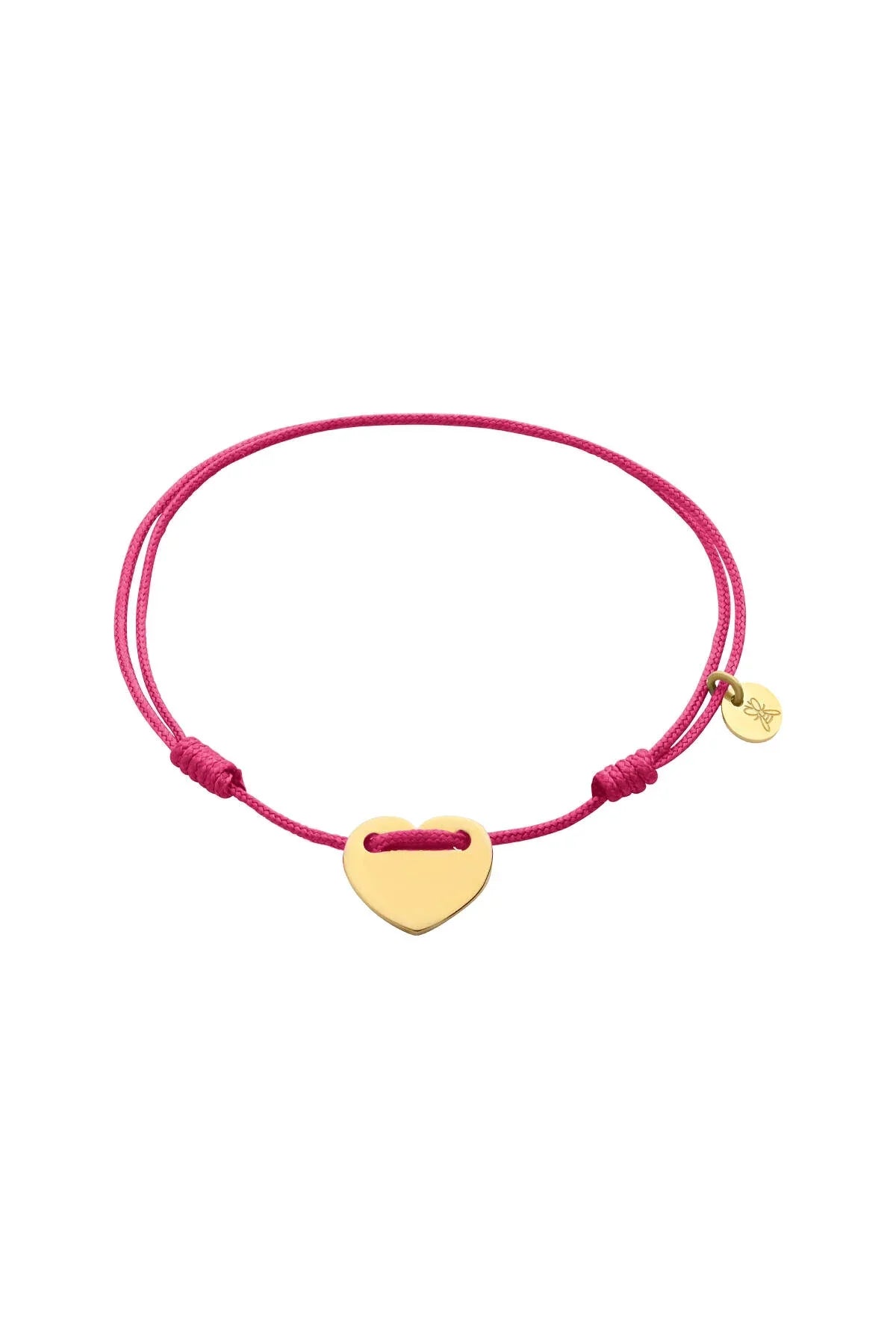 LOVEFUL - HOT PINK - Personalized Heart Cord Bracelet