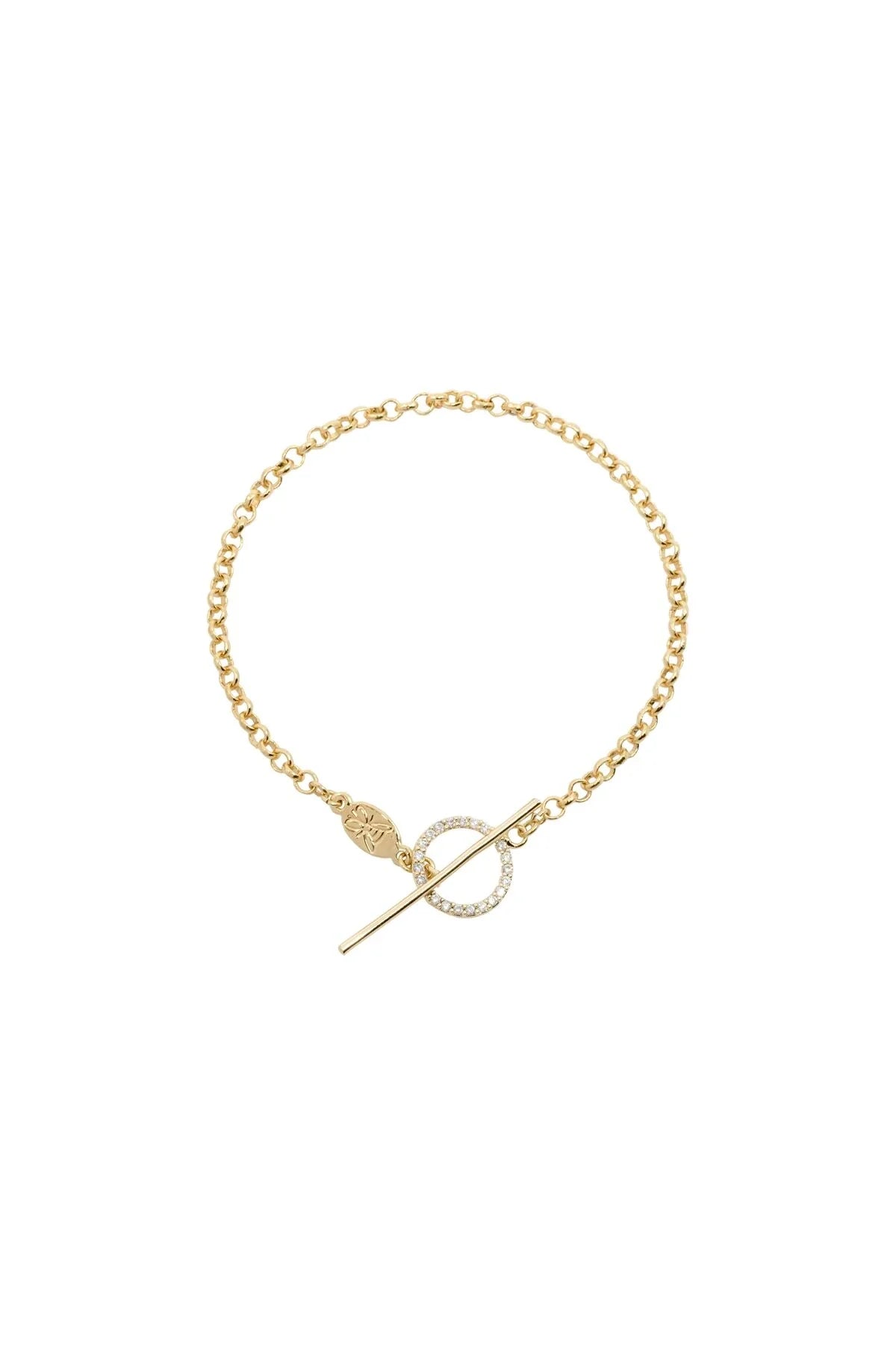 SPARKLING HOLA – CZ Toggle Chain Bracelet