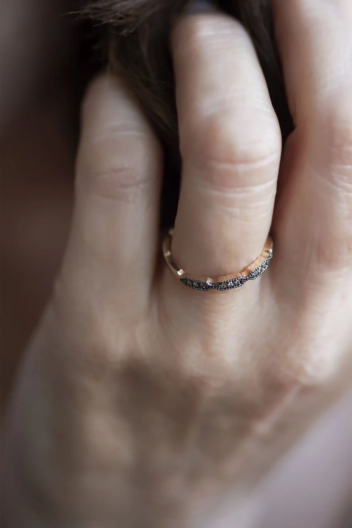 LIVIA - 14K Gold Full Eternity Diamond Ring
