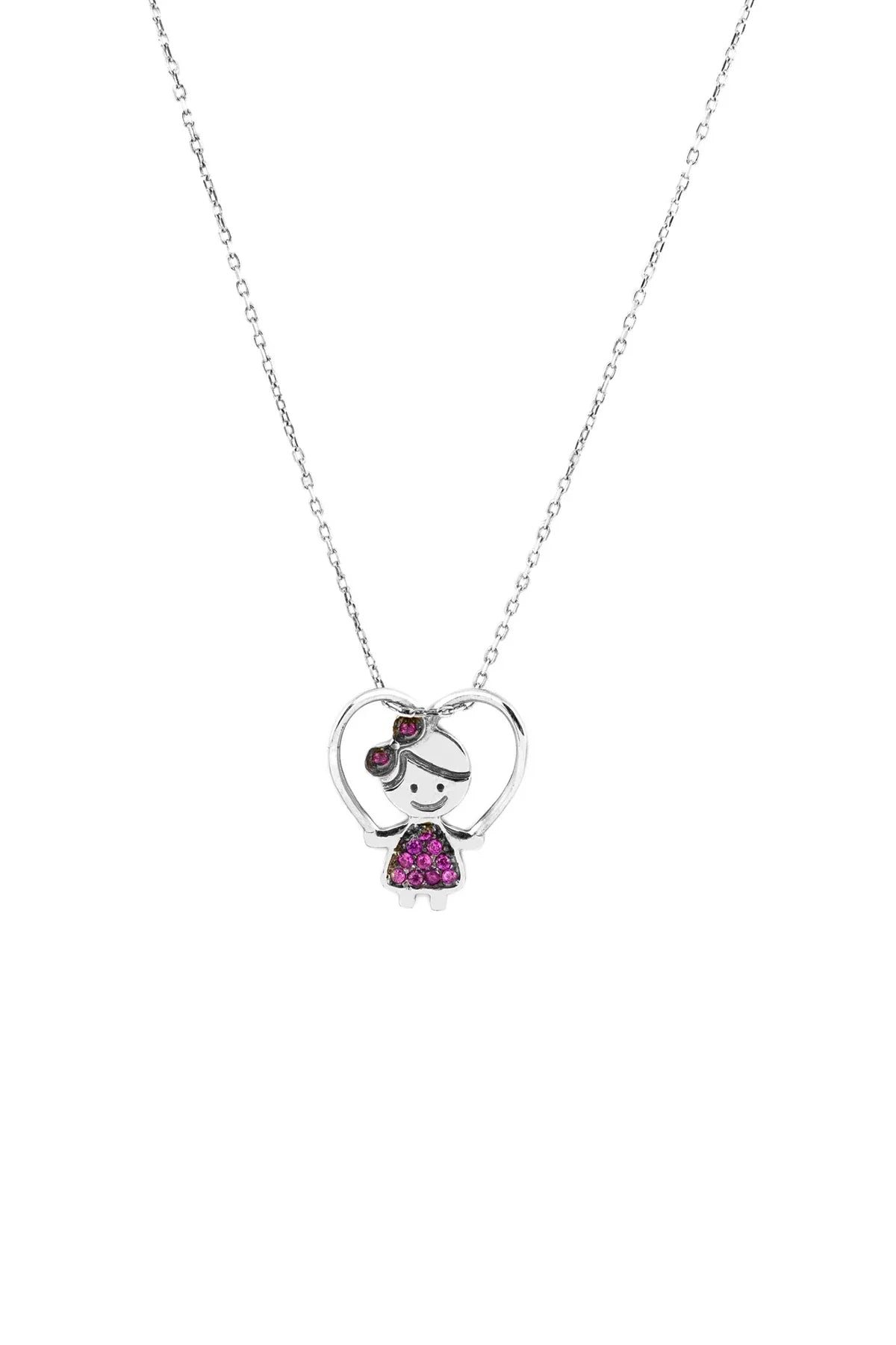 LOLA FUNSHINE – Heart Hug Girl Pendant Necklace
