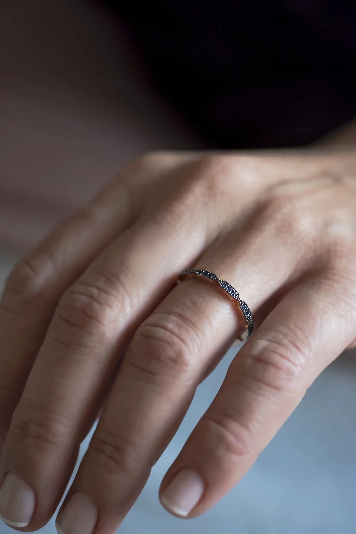 DIANA - 14K Gold Full Eternity Sapphire Ring