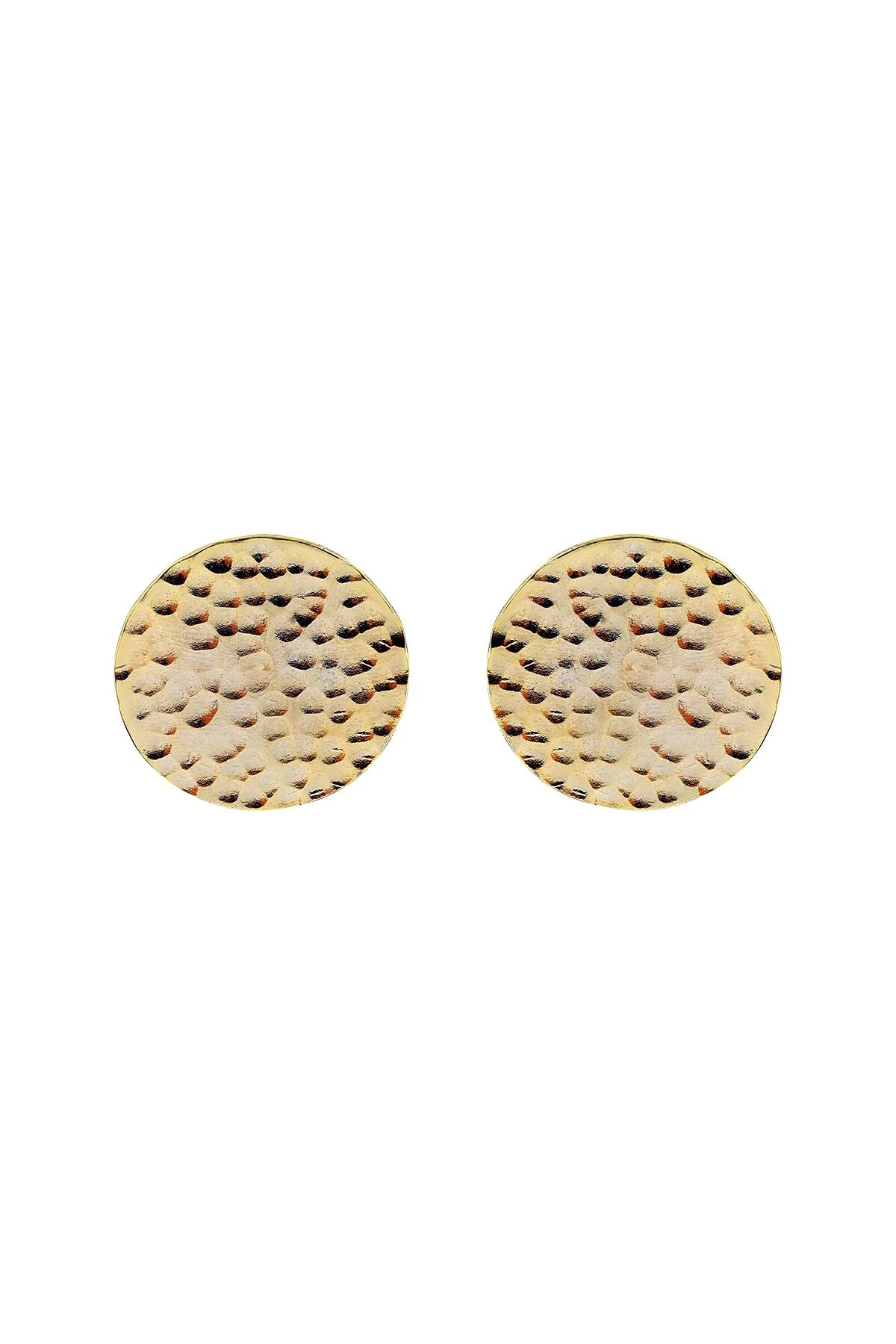 MOON – Textured Disc Stud Earrings