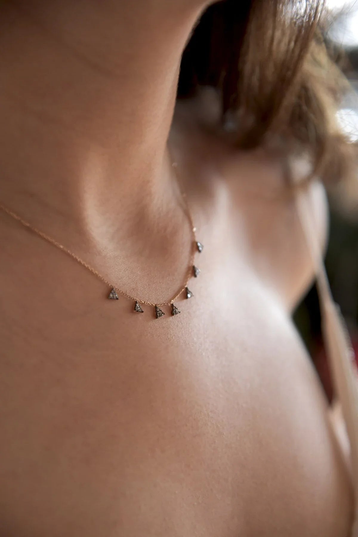 PRISMA – Geometric Brown Diamond Necklace