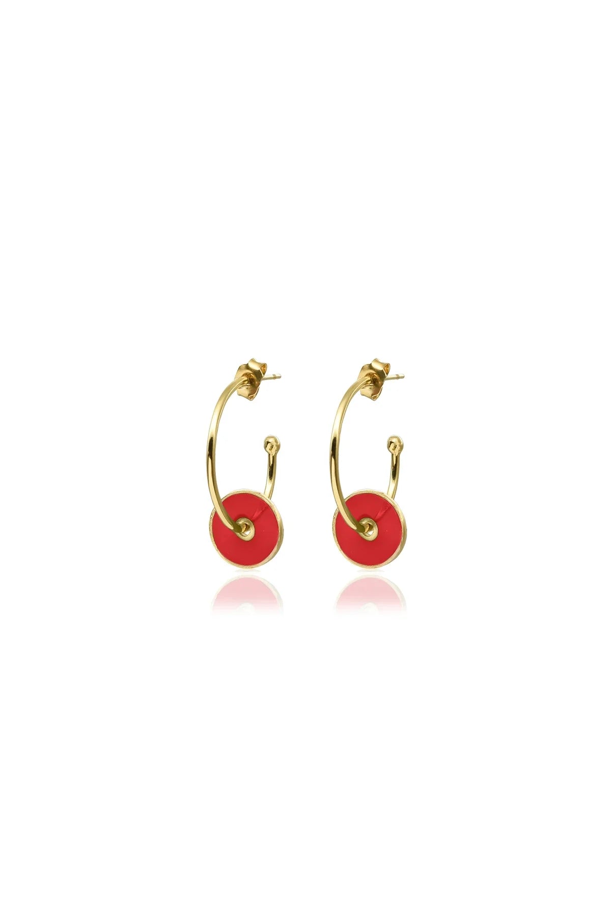SELIA - Multicolor - Charm Hoop Earrings