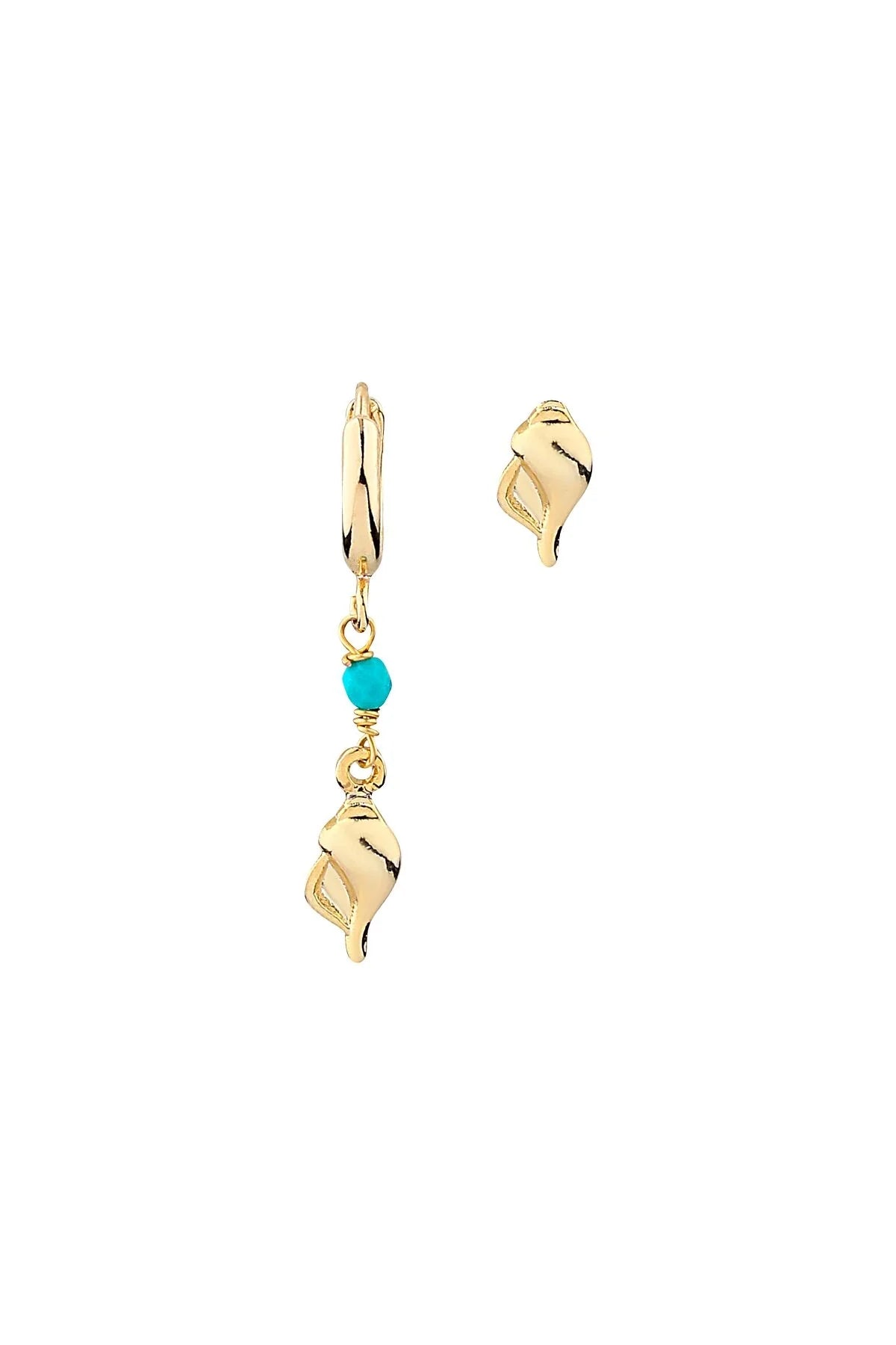 TINY SEASHELL – Little Shell Asymmetrical Earrings