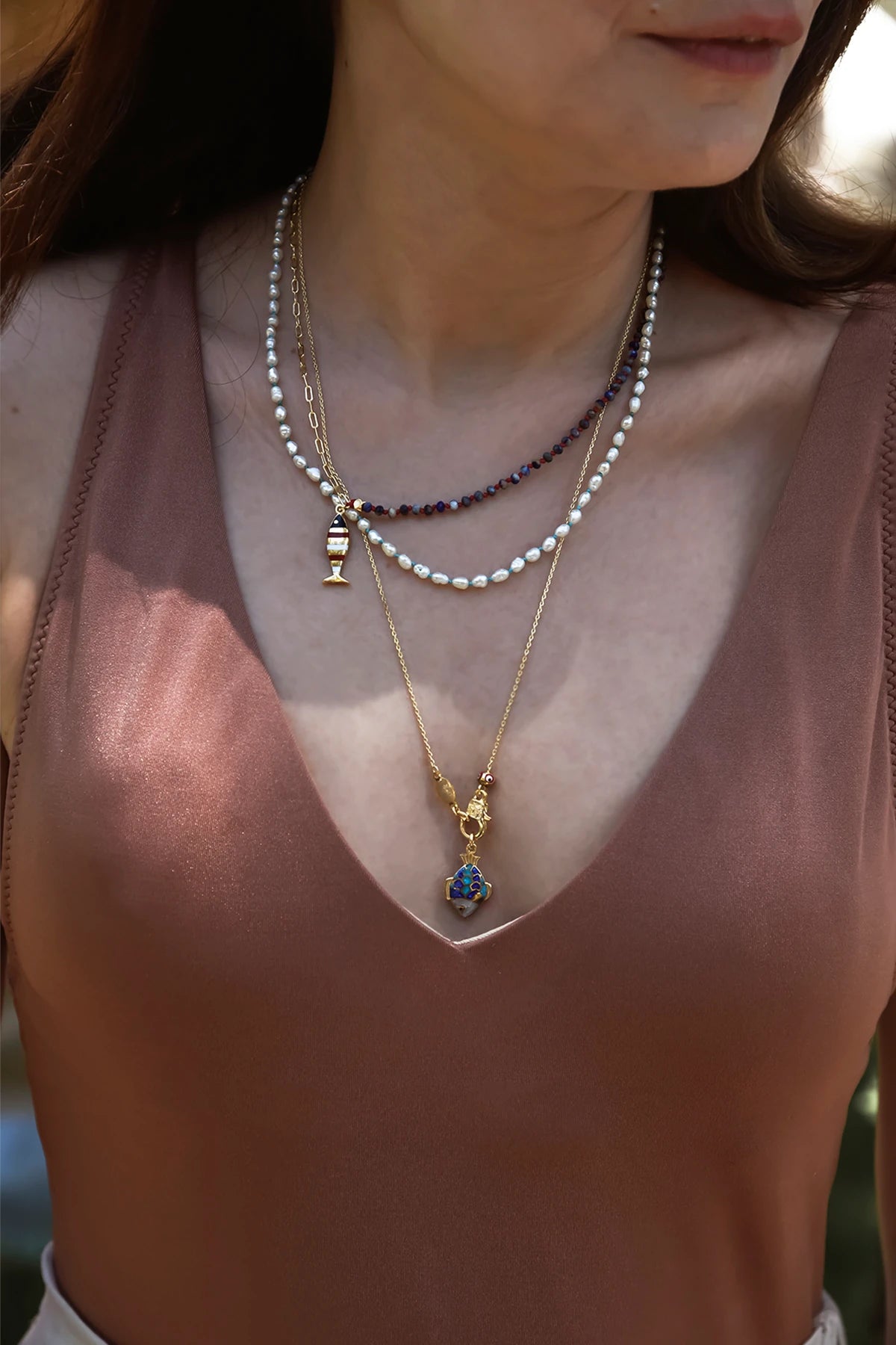 SARDINES – Asymmetric Beaded Necklace