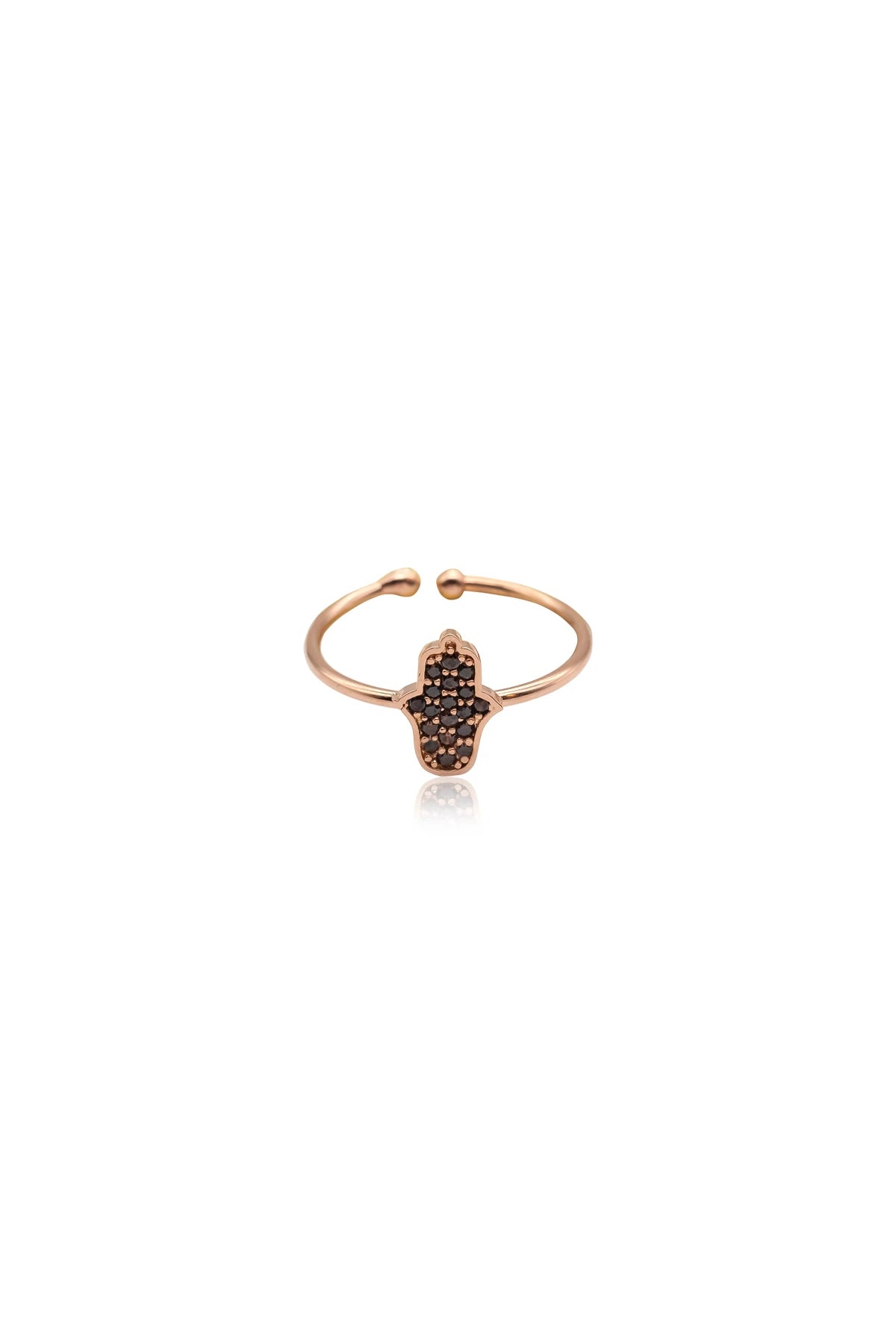 DIAMOND HAMSA - Brown - Fatima's Hand Ring