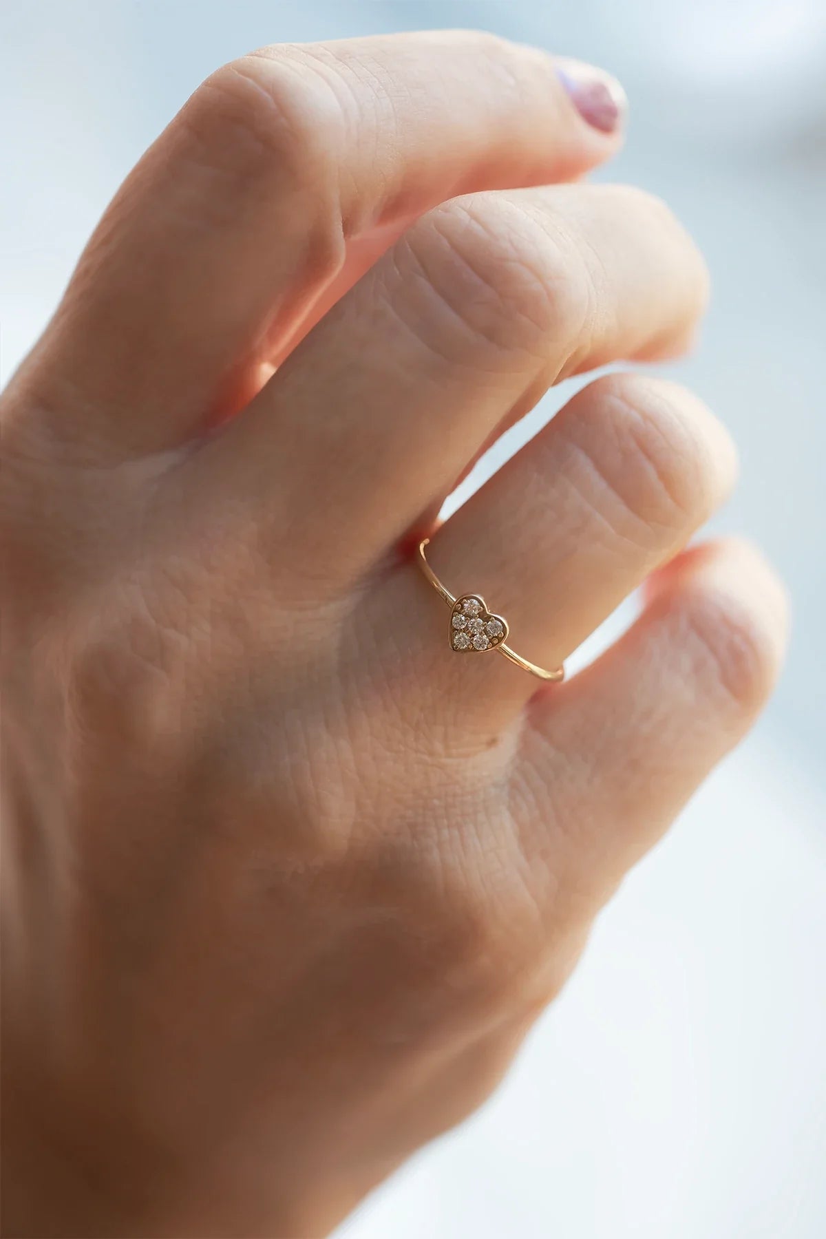 BISOUX - Diamond Heart Ring