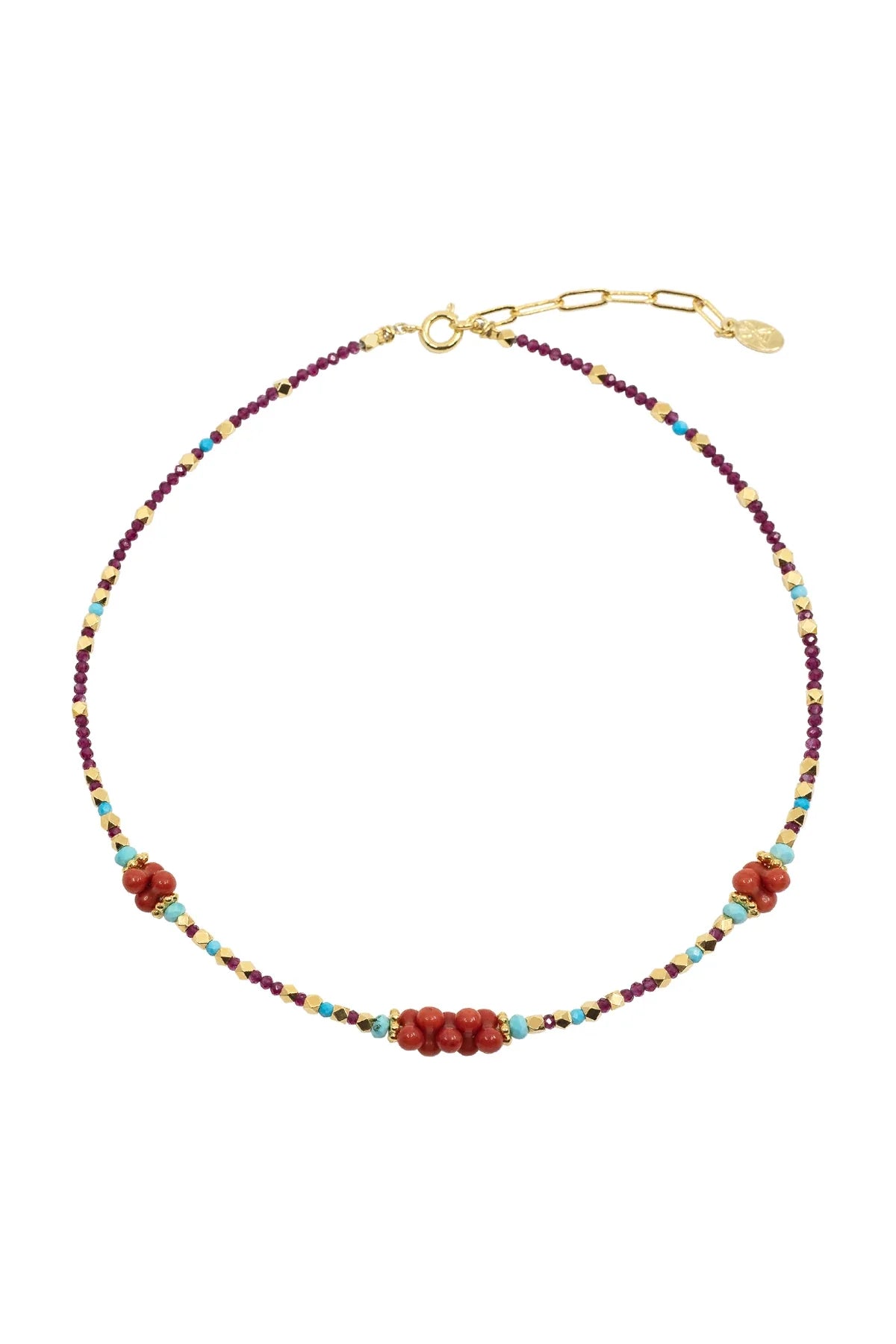 GRAPES – Coral & Gemstone Necklace