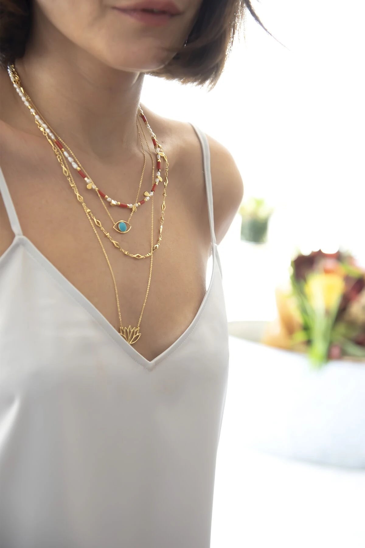 FACE OFF - SAPPHIRE - Reversible Eye Necklace