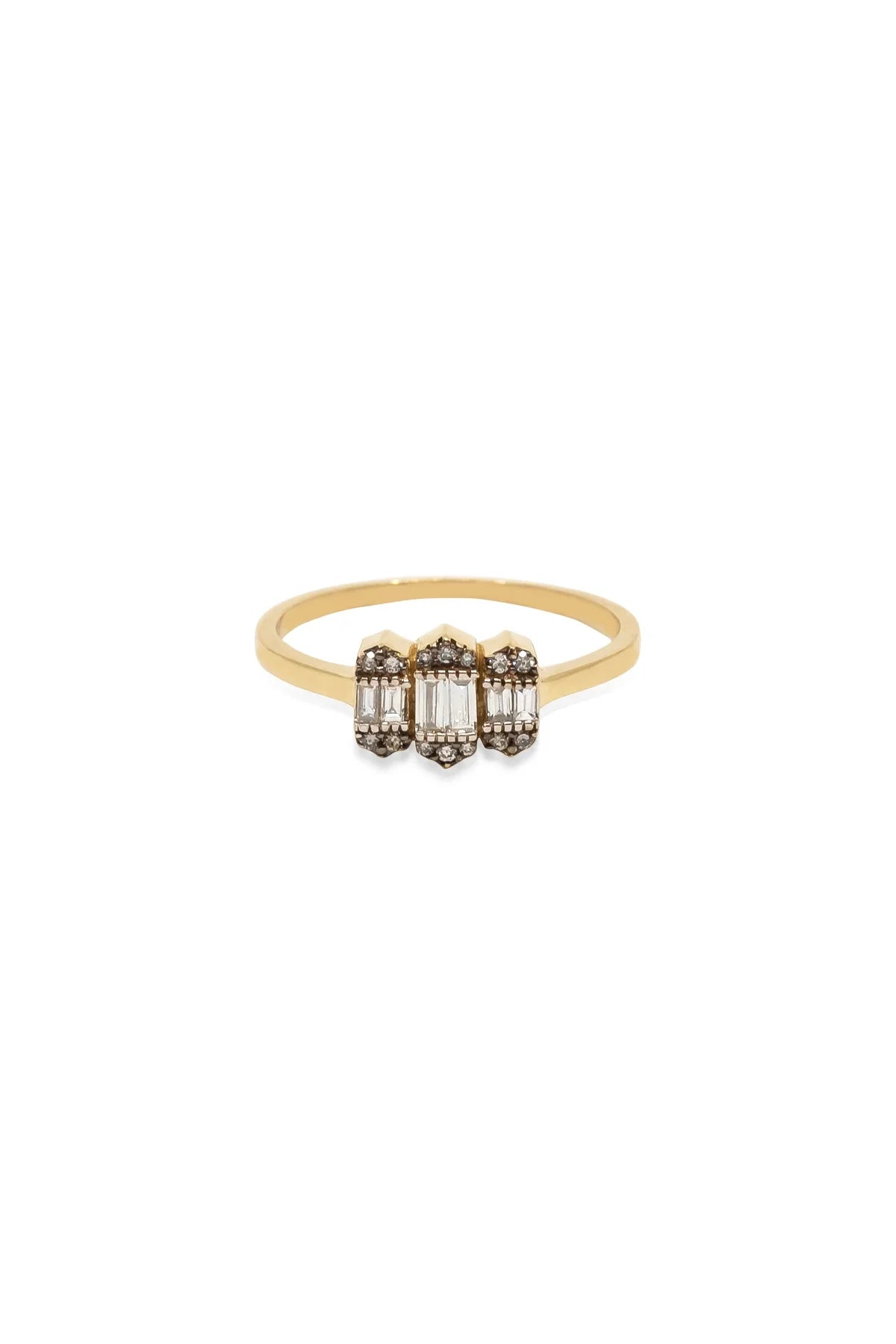 FIONA – Baguette & Cognac Diamond Ring
