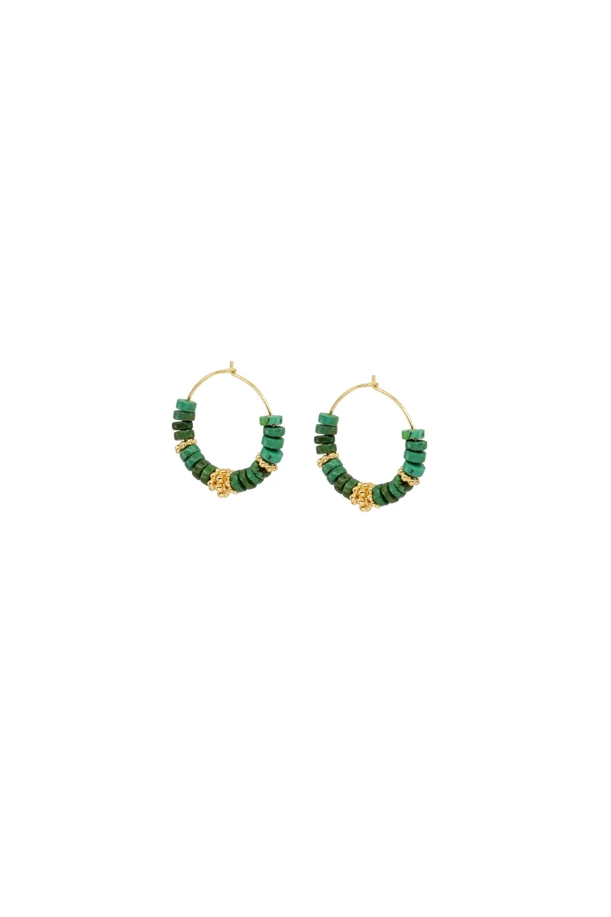 LENA - Turquoise Hoop Earrings