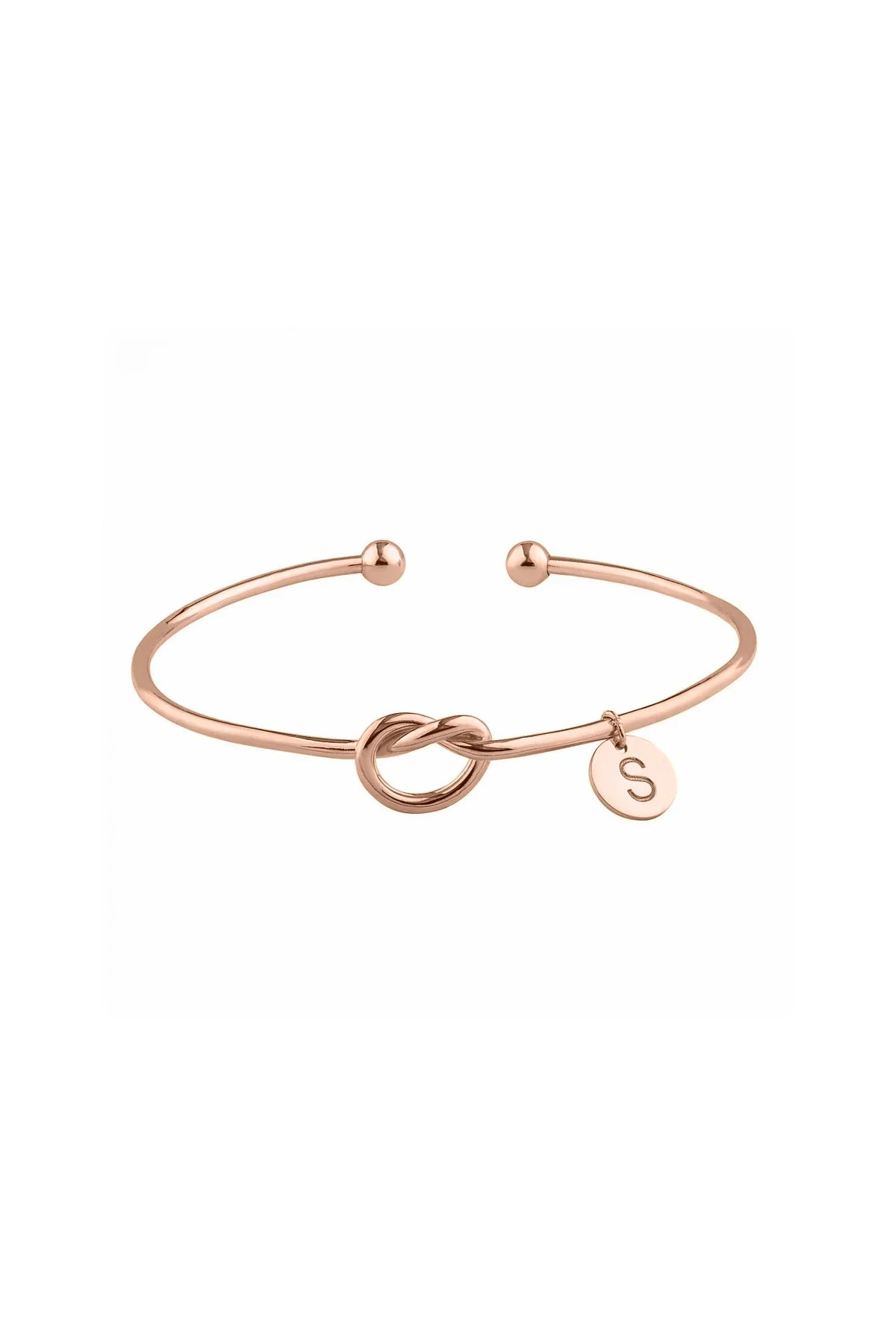 ETERNAL INITIAL – Personalized Knot Cuff Bracelet