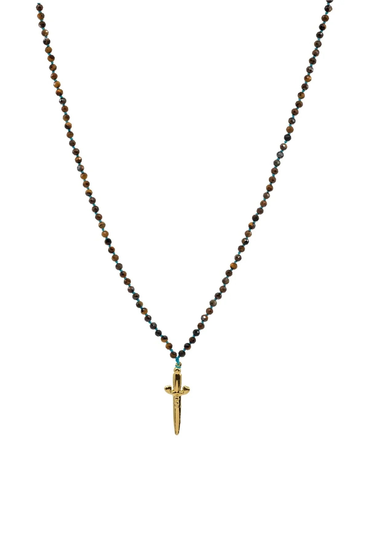 SWORD – Hand-Knotted Tiger’s Eye Necklace