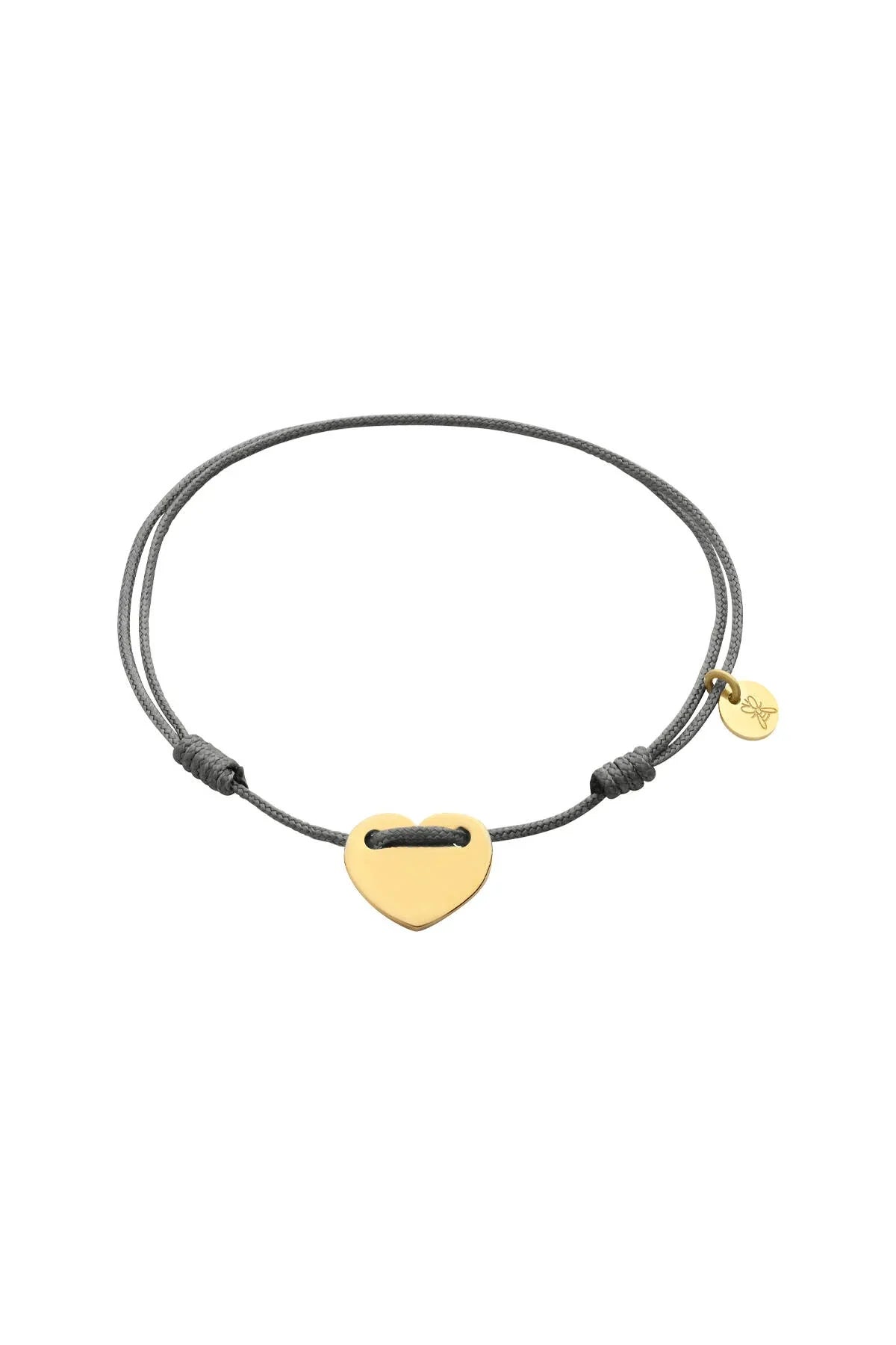 LOVEFUL - ANTHRACITE - Personalized Heart Cord Bracelet