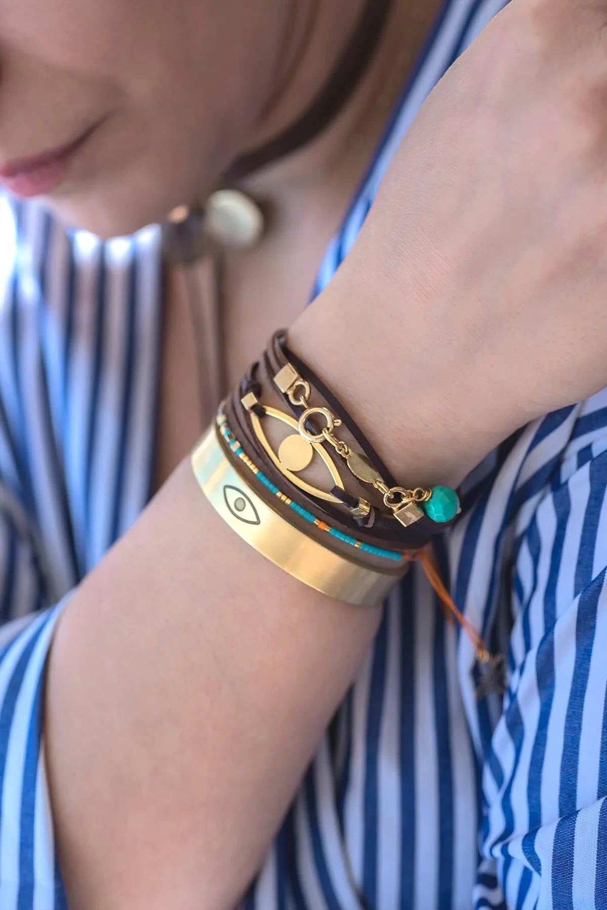 GOLDEN TURQUOISE - String Bracelet
