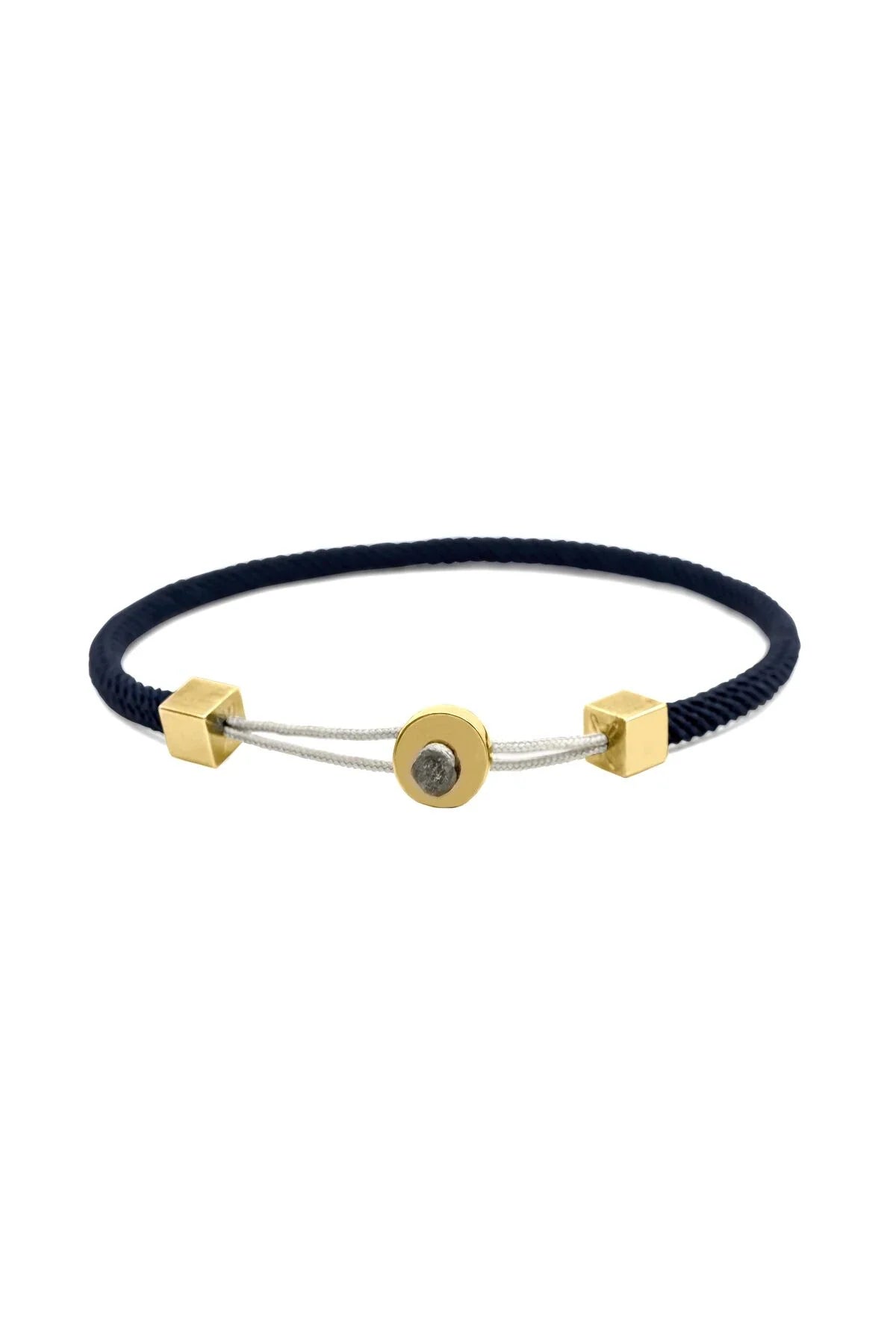 GOLDEN BUTTON - Navy - Men's Bracelet