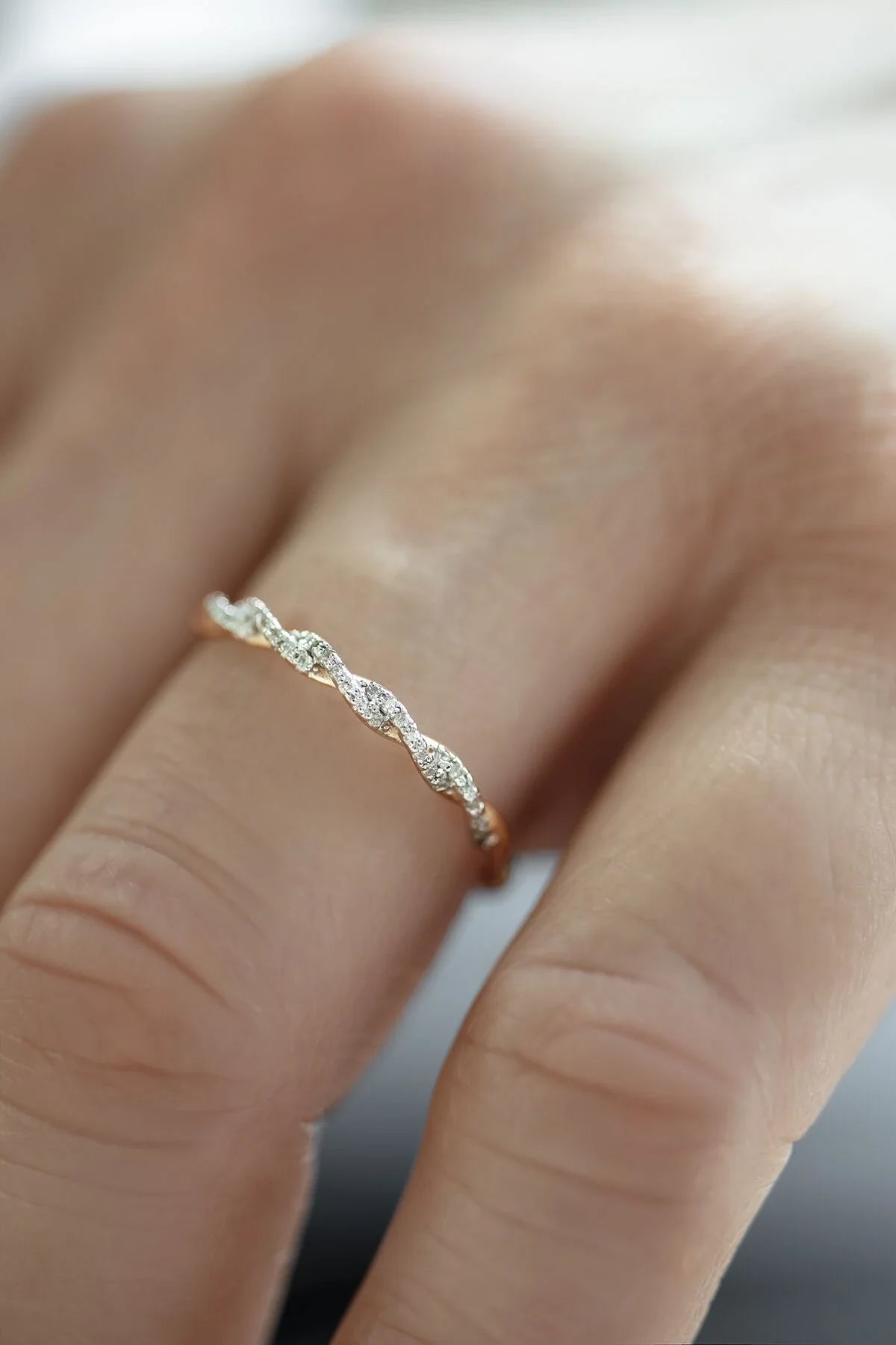 ETERNITY – Twisted Half Eternity Diamond Ring