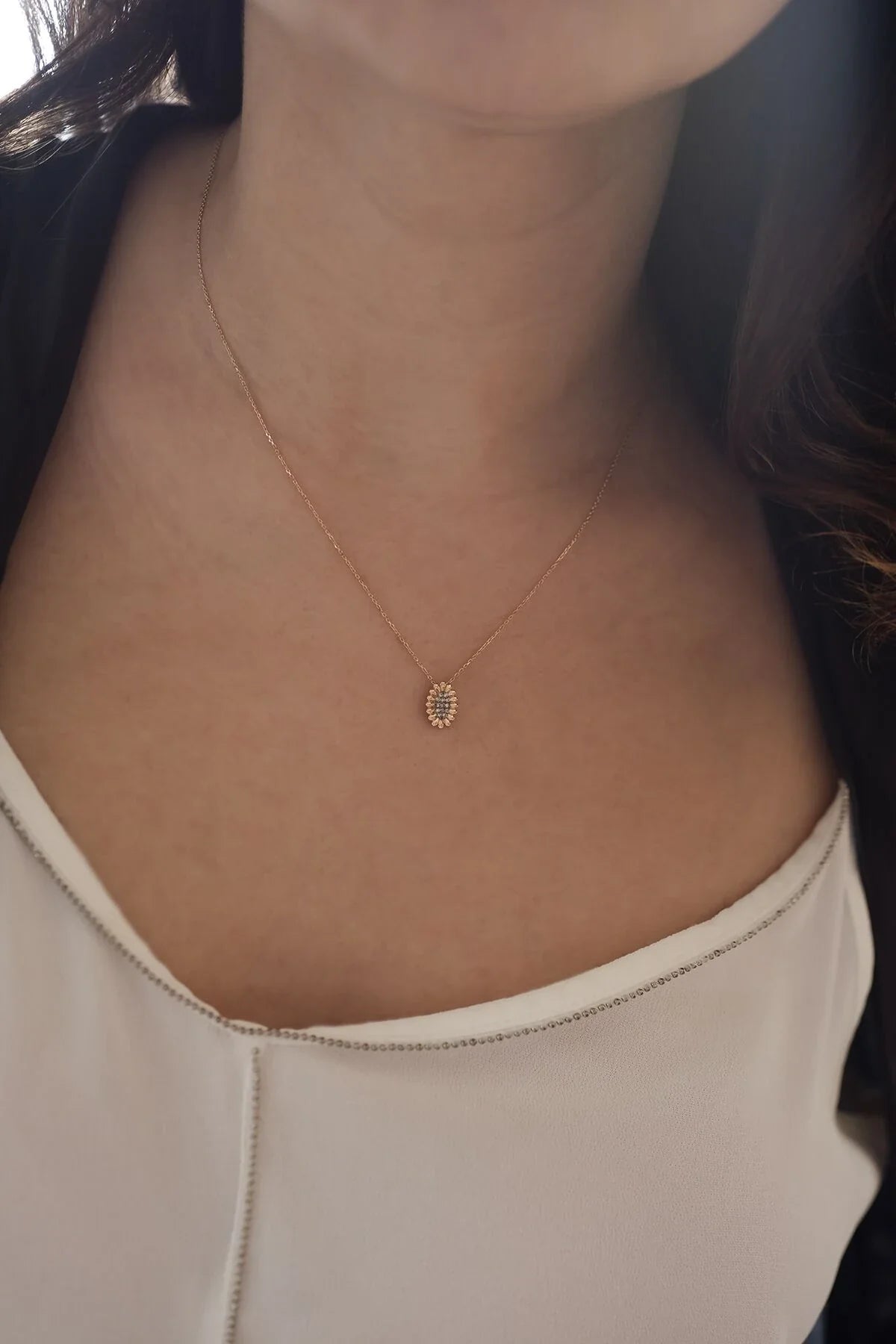 CAMILLA - Diamond Flower Necklace