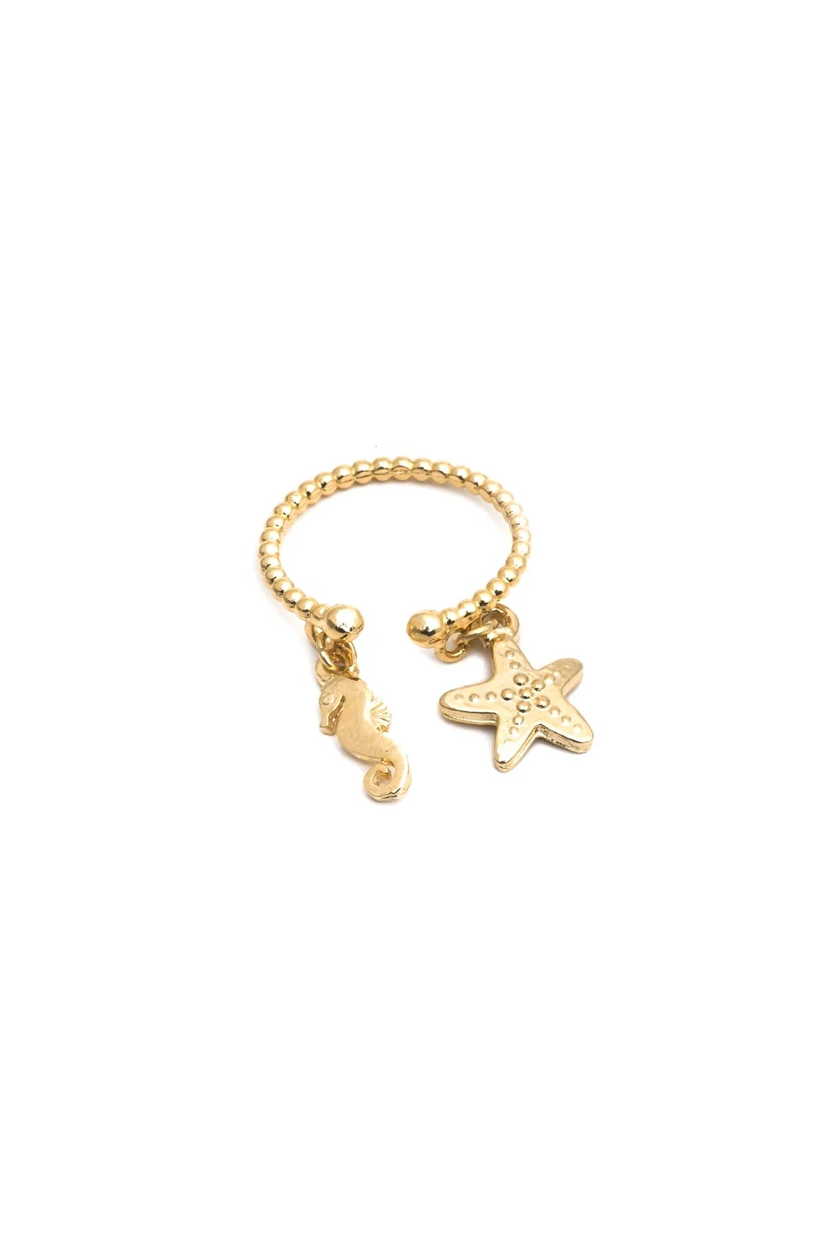 SEAWORLD – Seahorse & Starfish Charm Ring